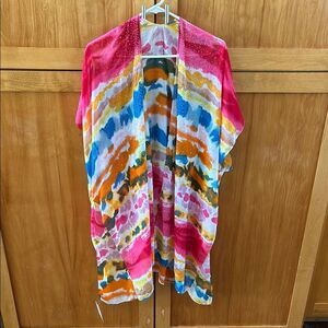 Colorful Women's Kimono Jacket NEW one size rhinestones